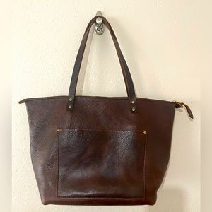 Portland Leather Good Large Zip Tote Coldbrew